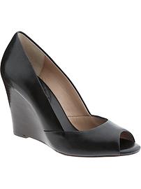 Leah peep-toe wedge