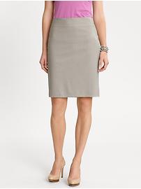 Taupe lightweight wool pencil skirt