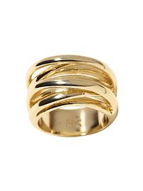 Overlapping band ring