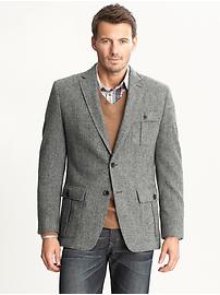 Wool Donegal two-button blazer