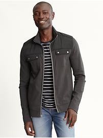 Ponte two pocket zip jacket