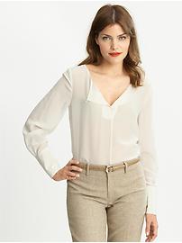 Silk boatneck blouse