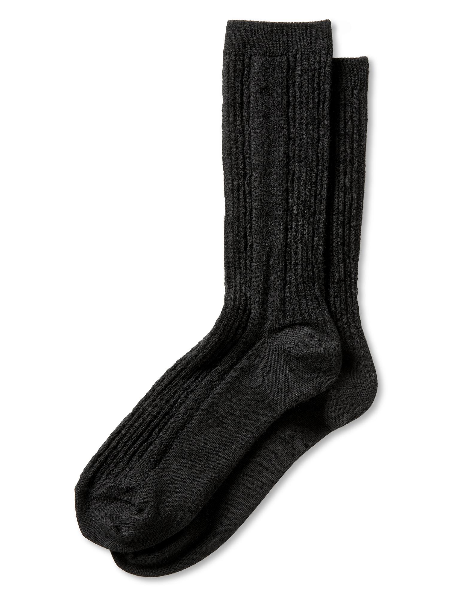 Basic cable trouser sock