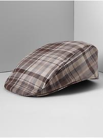 Plaid driving cap