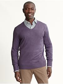 Silk/cotton/cashmere v-neck sweater