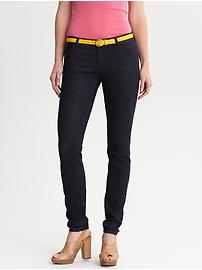 Dark wash denim legging