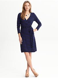 Zoey striped wrap dress