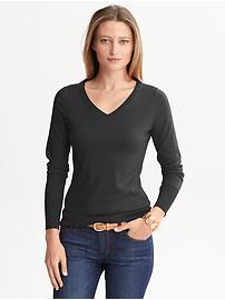 Silk/cotton v-neck sweater