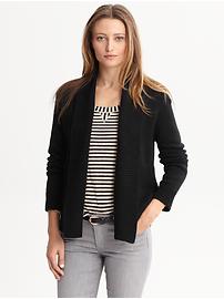 Cotton/cashmere open cardigan
