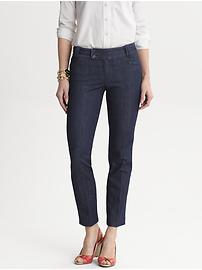 Indigo denim skinny crop