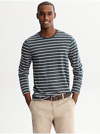 Nautical stripe crew-neck tee