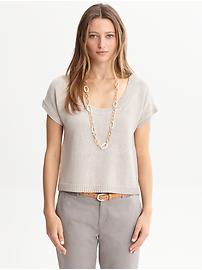 Metallic cropped sweater