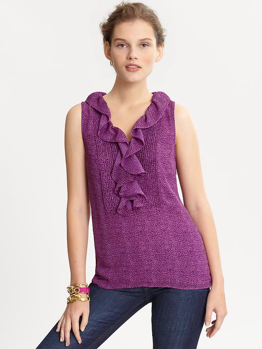 Banana Republic Heidi Ruffled Leopard Shell animal prints, zebra, leopard, giraffe