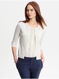 Embellished open cardigan