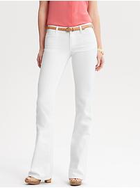 White flare jean