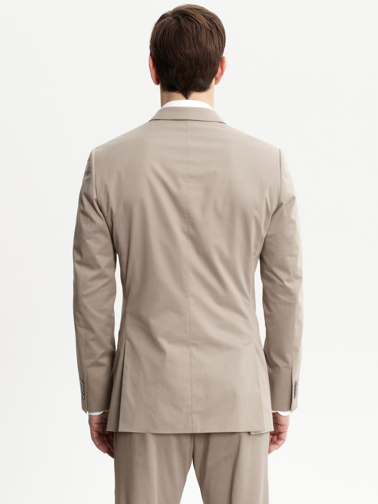 BR Monogram stretch cotton two-button suit blazer