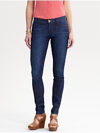 Dark wash roll-up skinny jean