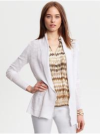 Long cotton slub cardigan
