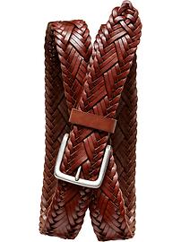 Braided leather belt