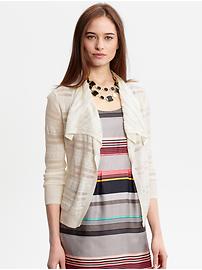 Lace stitch cascade cardigan