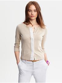 Beaded placket cardigan