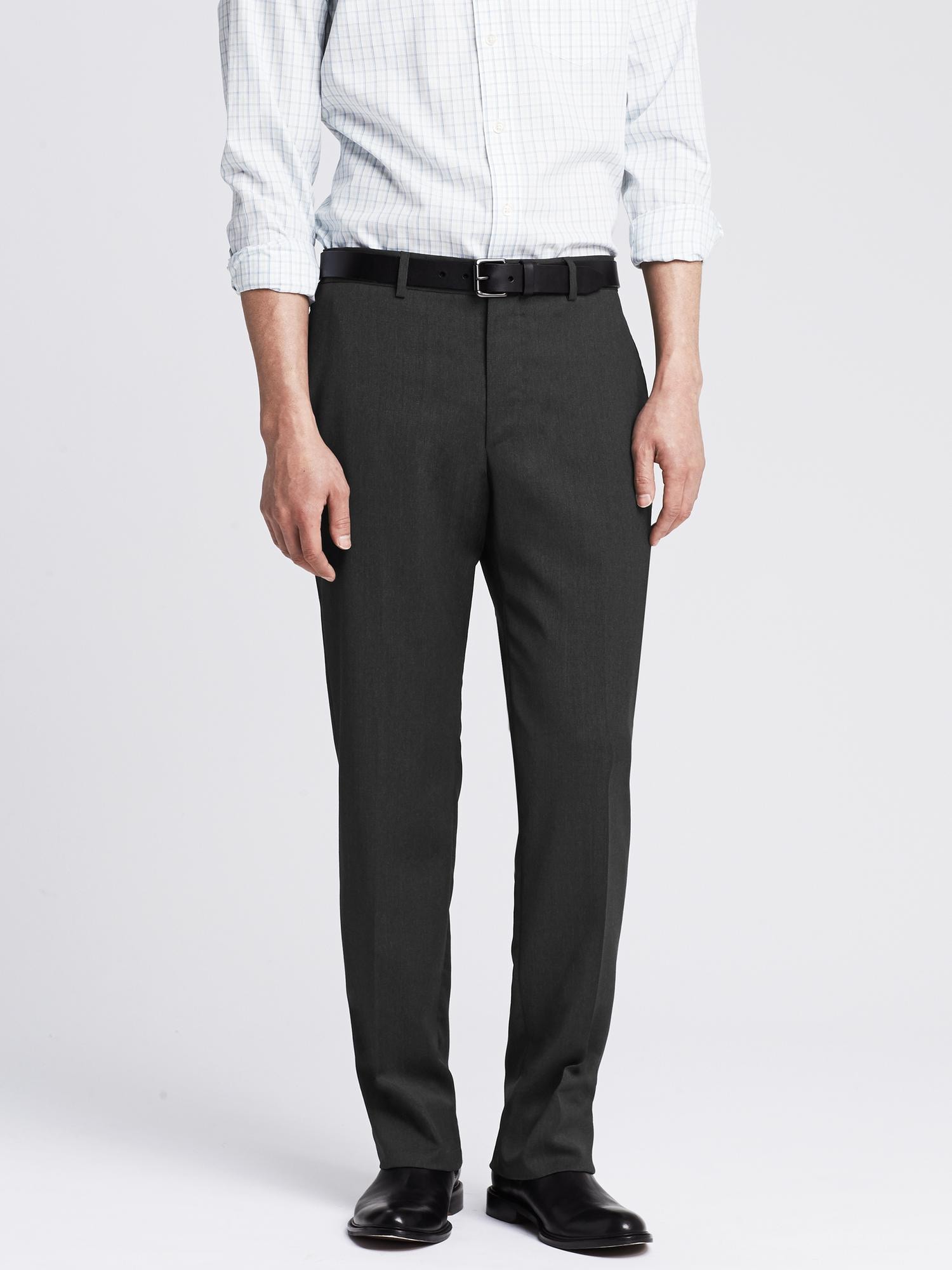 Classic-Fit Charcoal Suit Trouser