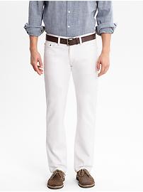Straight-fit white jean