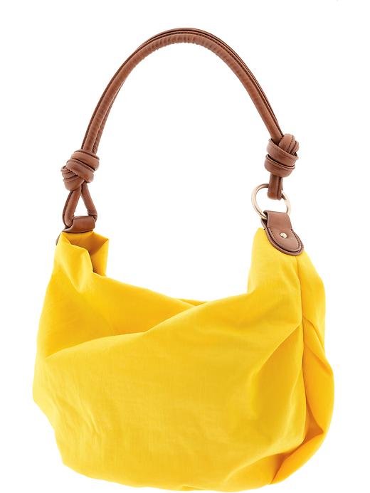 Slouchy Nylon Hobo Handbag