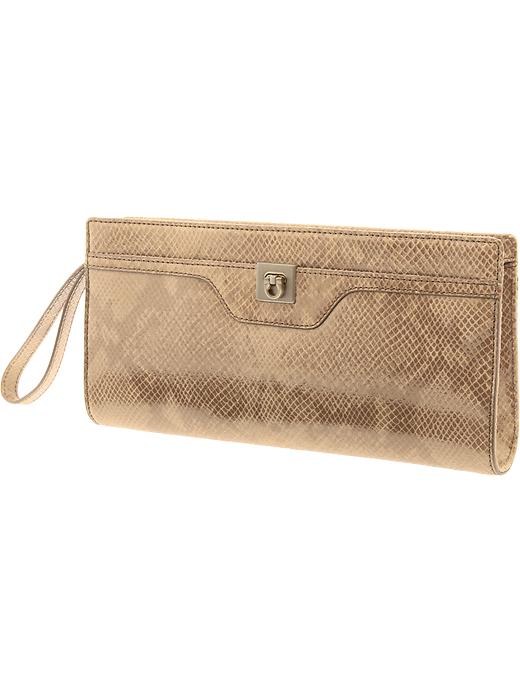 Claudia Python Pattern Clutch Handbag