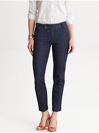 Indigo denim skinny crop