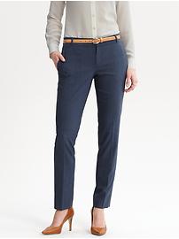 Logan fit navy lightweight wool crop