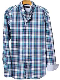 Soft-Wash exploded tartan shirt