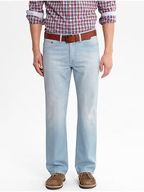Straight-fit light wash jean