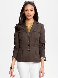 Linen/cotton double-pocket blazer
