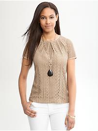 Pleated lace top