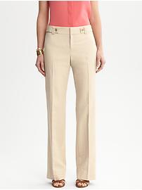 Jackson fit linen/cotton button-tab trouser