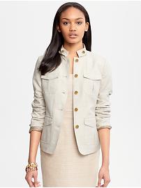 Linen-cotton safari blazer