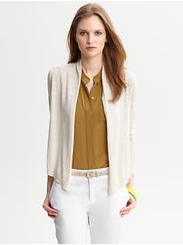 Ribbed open cardigan
