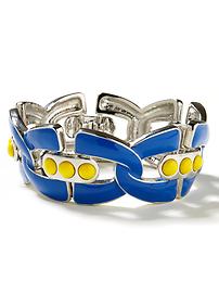 Enamel link bracelet