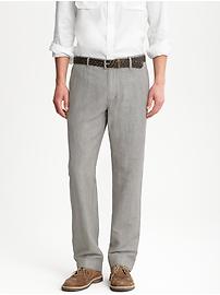 Linen-cotton utility pant