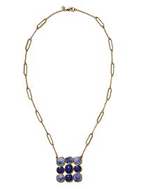 Indigo mosaic necklace