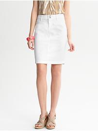 White denim skirt