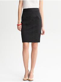 Tonal floral pencil skirt