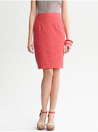 Textured lace pencil skirt