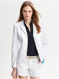 White pique blazer