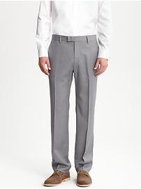 Tailored grey pinstripe wool pant
