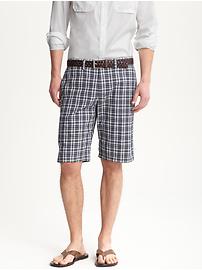 Blue plaid short