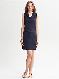 Knit cowl-neck dress