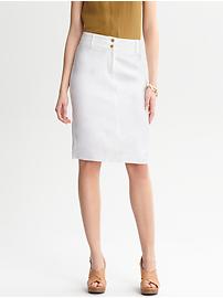 Linen pencil skirt
