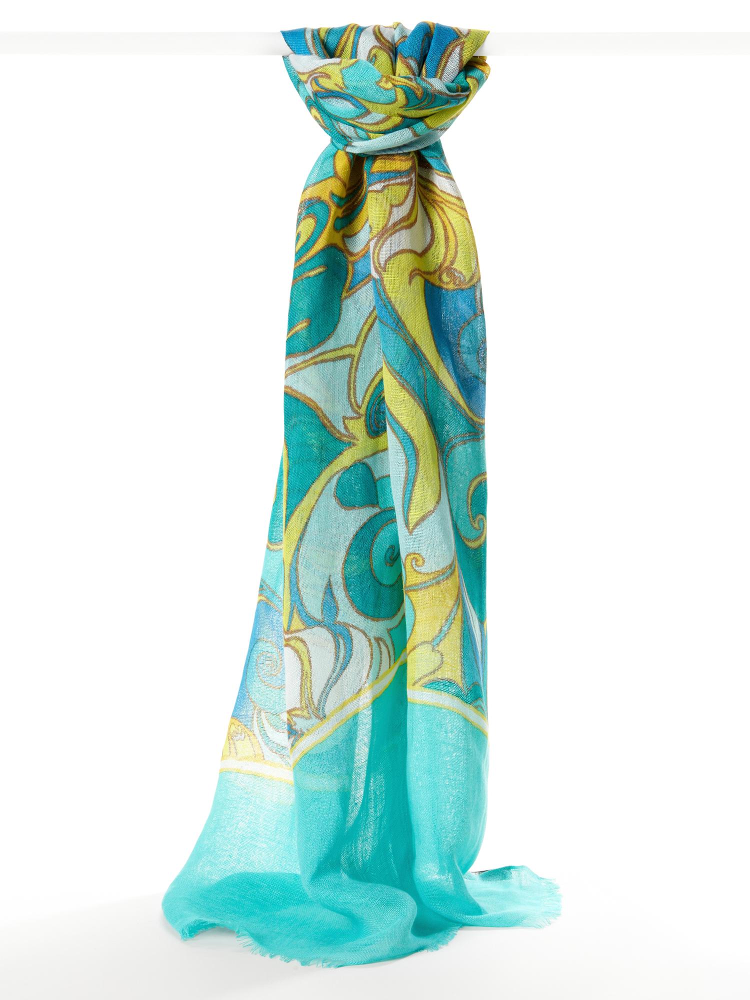 Trina Turk turquoise swirl scarf